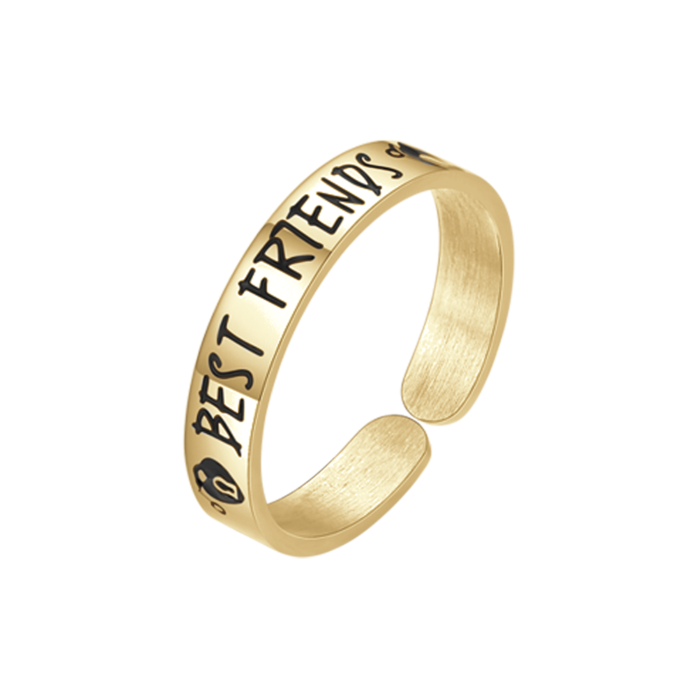 ANELLO DONNA IN ACCIAIO DORATO BEST FRIENDS