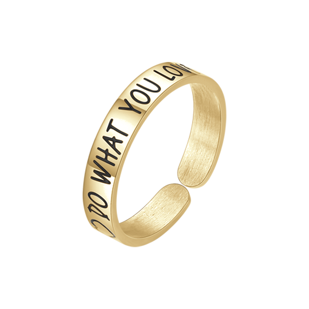 ANELLO DONNA IN ACCIAIO DORATO DO WHAT YOU LOVE