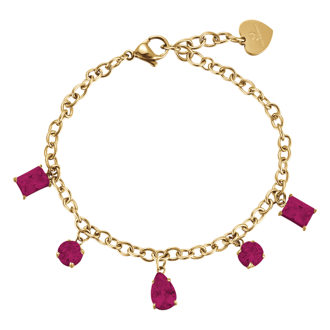 BRACCIALE DONNA IN ACCIAIO IP GOLD CON CRISTALLI