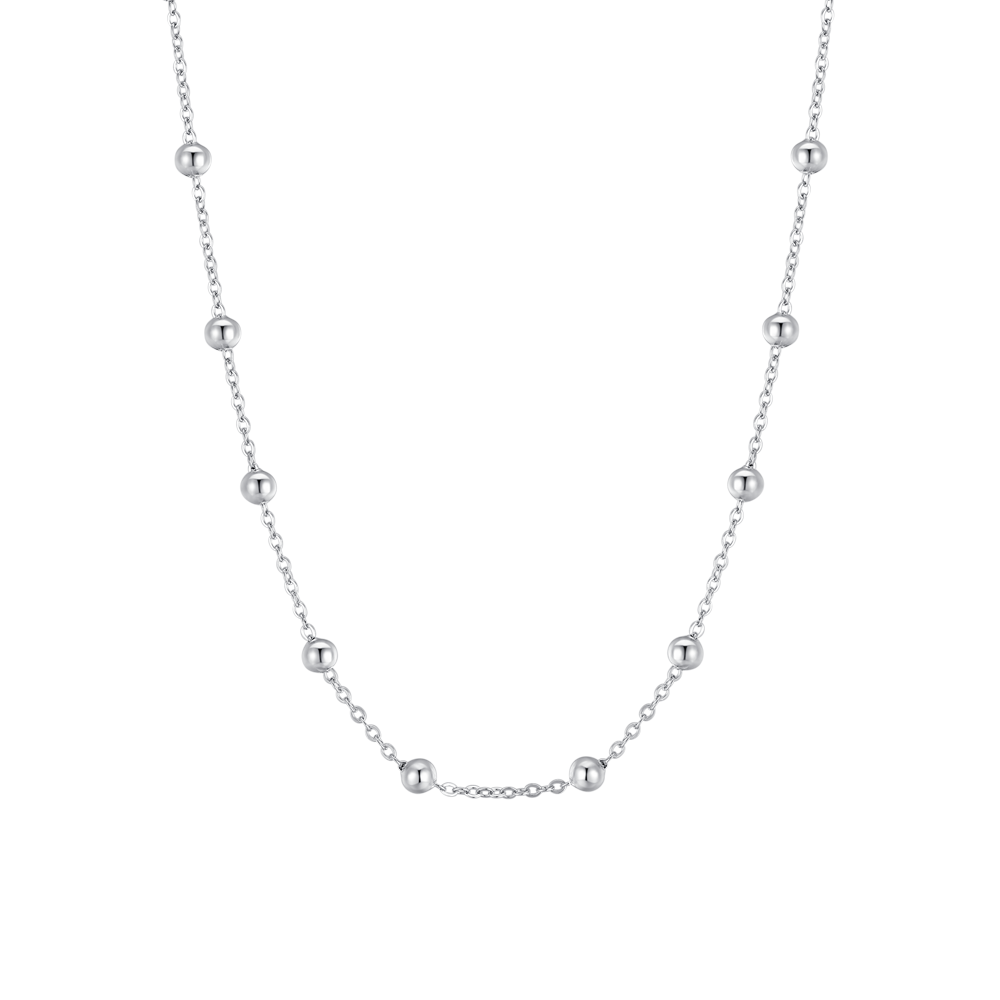 COLLANA DONNA IN ACCIAIO CON SFERE