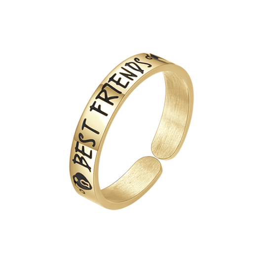 ANELLO DONNA IN ACCIAIO DORATO BEST FRIENDS