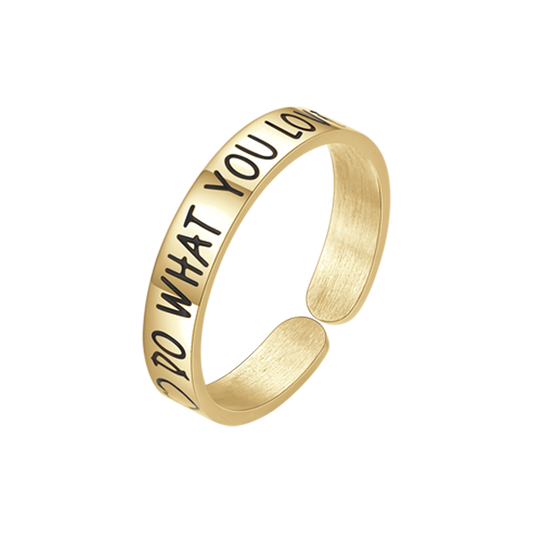 ANELLO DONNA IN ACCIAIO DORATO DO WHAT YOU LOVE