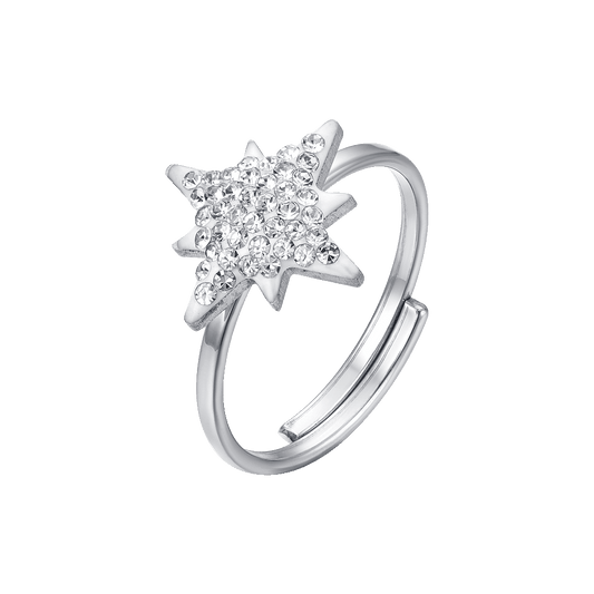 ANELLO DONNA IN ACCIAIO CON STELLA DI SISSI