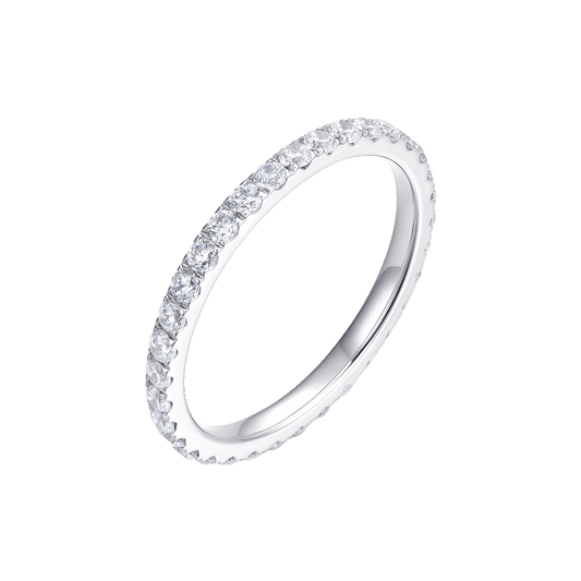 ANELLO DONNA IN ACCIAIO CON CRISTALLI BIANCHI