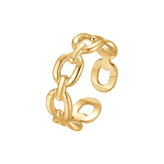 ANELLO DONNA IN ACCIAIO IP GOLD