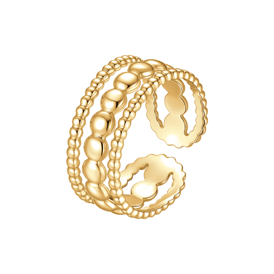 ANELLO DONNA IN ACCIAIO IP GOLD