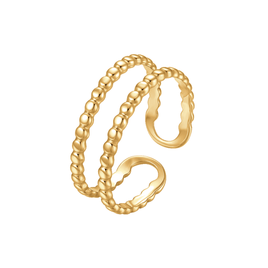 ANELLO DONNA IN ACCIAIO IP GOLD