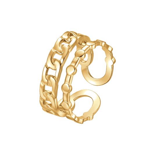 ANELLO DONNA IN ACCIAIO IP GOLD
