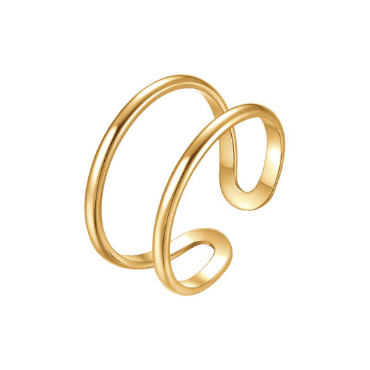 ANELLO DONNA IN ACCIAIO IP GOLD