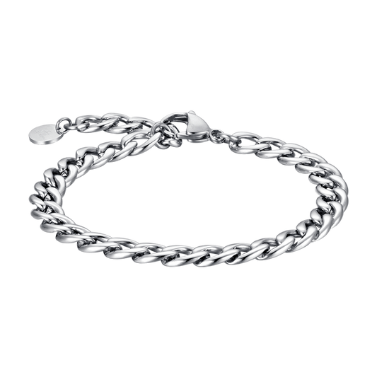 BRACCIALE UOMO IN ACCIAIO MAGLIA SILVER