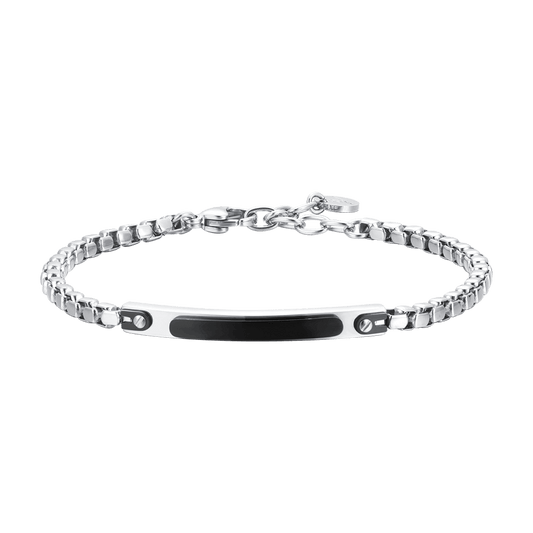 BRACCIALE UOMO IN ACCIAIO PIASTRA IP BLACK