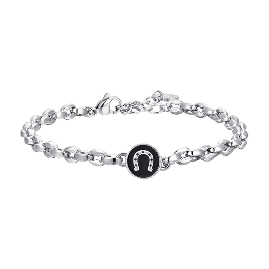 BRACCIALE UOMO IN ACCIAIO CON FERRO DI CAVALLO