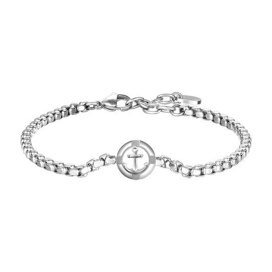 BRACCIALE UOMO IN ACCIAIO CON ANCORA