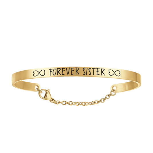 BRACCIALE DONNA IN ACCIAIO DORATO CON FOREVER SISTER