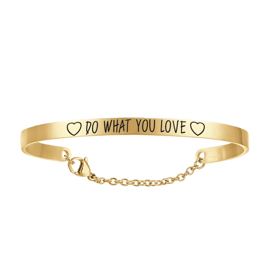 BRACCIALE DONNA IN ACCIAIO DORATO DO WHAT YOU LOVE