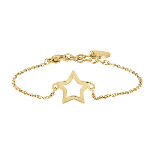 BRACCIALE DONNA IN ACCIAIO DORATO CON STELLA VUOTA