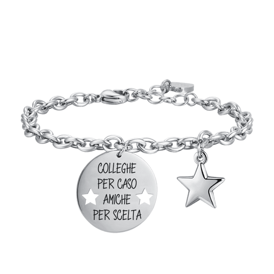 BRACCIALE DONNA IN ACCIAIO COLLEGHE PER CASO AMICHE PER SCELTA