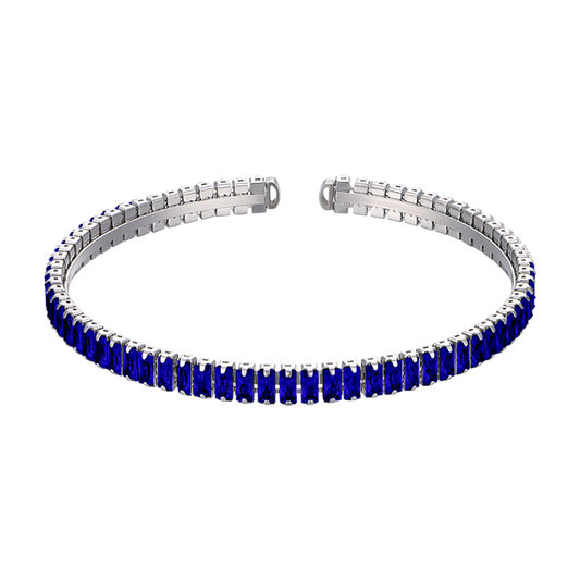 BRACCIALE DONNA IN ACCIAIO CON CRISTALLI BLU