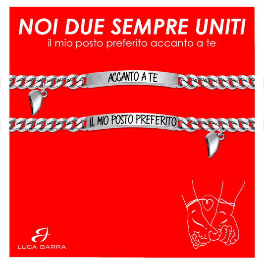 BRACCIALE UOMO IN ACCIAIO CON CUORE CALAMITA