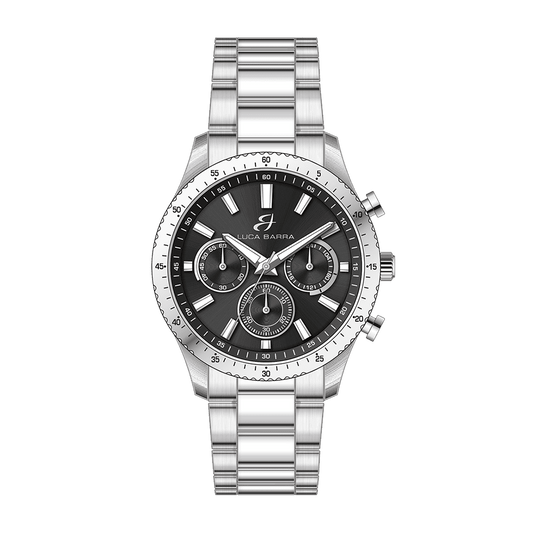 OROLOGIO UOMO IN ACCIAIO QUADRANTE NERO