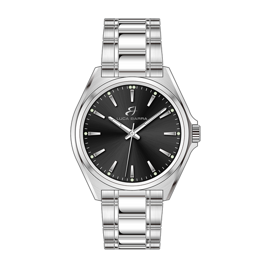 OROLOGIO UOMO IN ACCIAIO CON QUADRANTE NERO