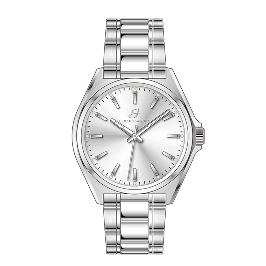 OROLOGIO UOMO IN ACCIAIO CON QUADRANTE BIANCO