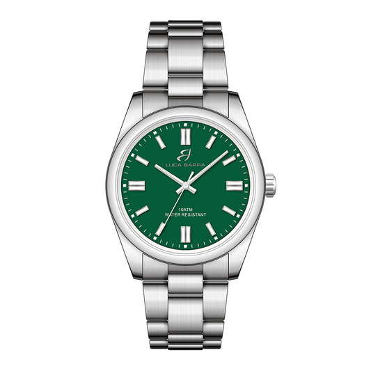 OROLOGIO IN ACCIAIO CON QUADRANTE VERDE