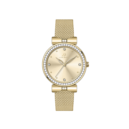 OROLOGIO DONNA CON CASSA IN ACCIAIO IP GOLD QUADRANTE IP GOLD