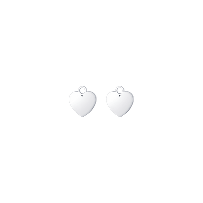 COPPIA DI CHARM CUORE IN ACCIAIO
