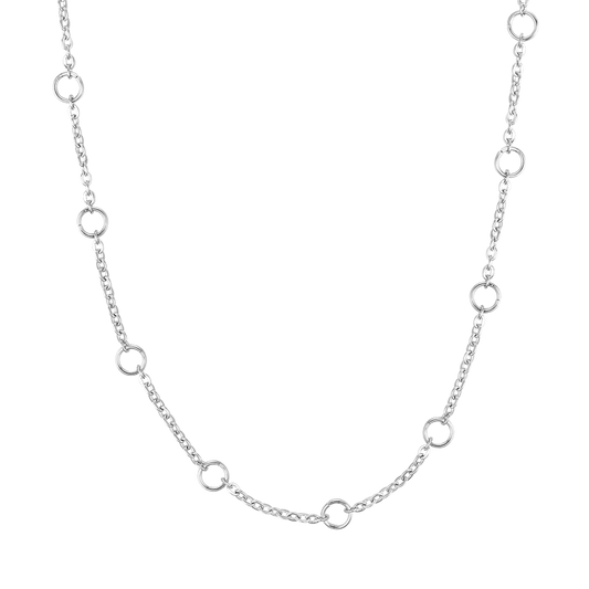 COLLANA DONNA IN ACCIAIO PER CHARMS CON MOSCHETTONE