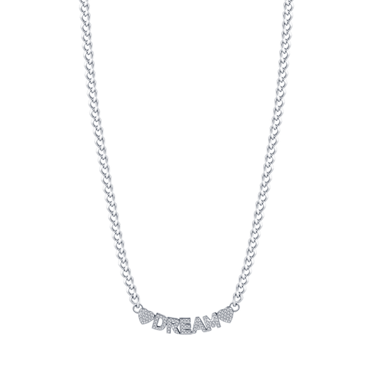 COLLANA DONNA IN ACCIAIO DREAM CON CRISTALLI BIANCHI