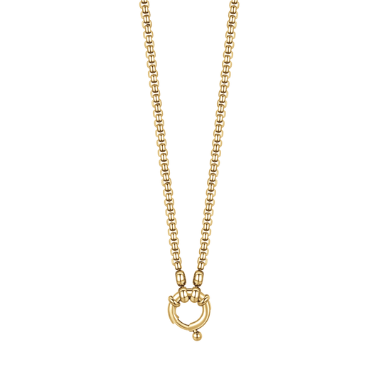 COLLANA DONNA IN ACCIAIO IP GOLD CON MOSCHETTONE