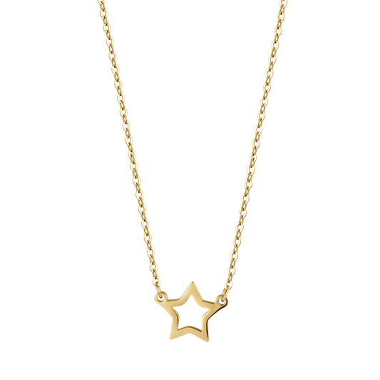 COLLANA DONNA IN ACCIAIO IP GOLD CON STELLA GOLD