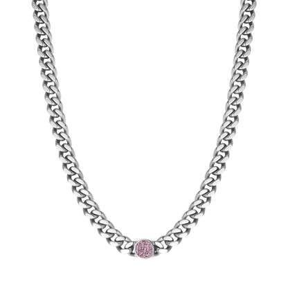 COLLANA DONNA IN ACCIAIO CON CRISTALLI