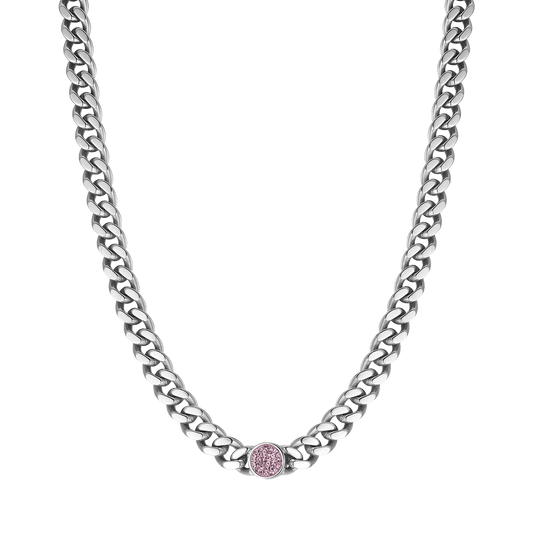 COLLANA DONNA IN ACCIAIO CON CRISTALLI