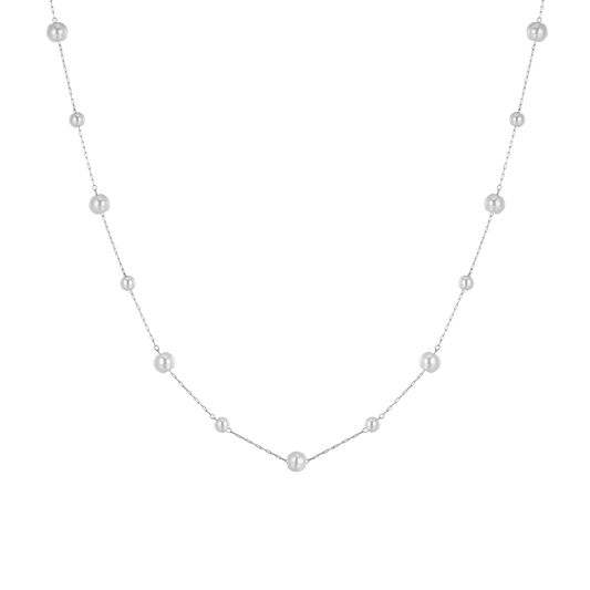 COLLANA DONNA IN ACCIAIO CON PERLE