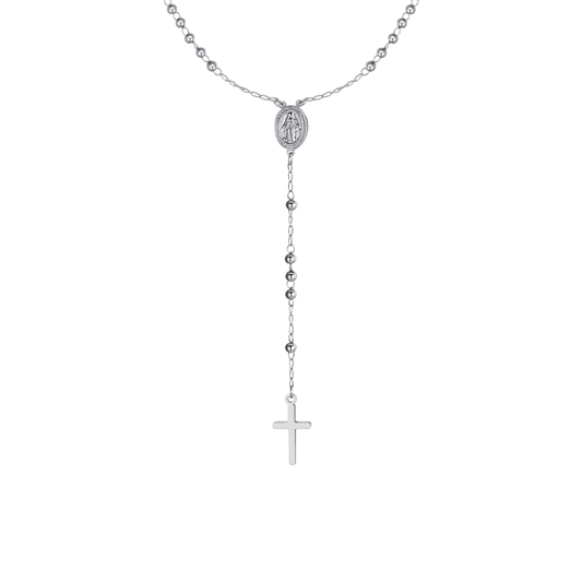 COLLANA DONNA ROSARIO  IN ACCIAIO