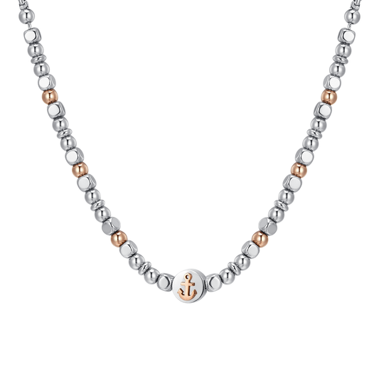 COLLANA UOMO IN ACCIAIO ANCORA IP ROSE GOLD