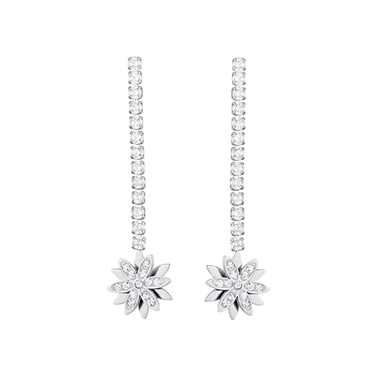 ORECCHINI TENNIS DONNA IN ACCIAIO FIORE GIREVOLE