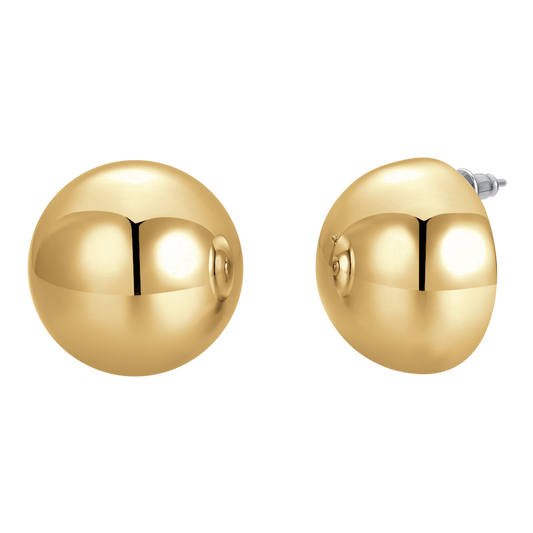 ORECCHINI DONNA A GOCCIA 25 mm IN ACCIAIO IP GOLD