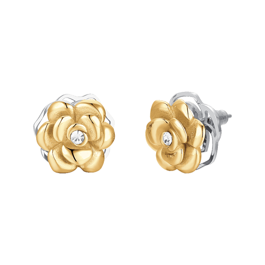 ORECCHINI DONNA IN ACCIAIO IP GOLD ROSA GIREVOLE