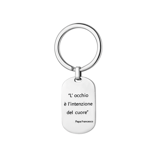 PORTACHIAVI DA DONNA IN ACCIAIO OCCHIO INTENZIONE CUORE