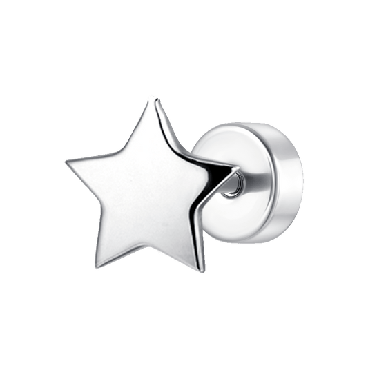 PIERCING ORECCHIO DONNA IN ACCIAIO FORMA STELLA